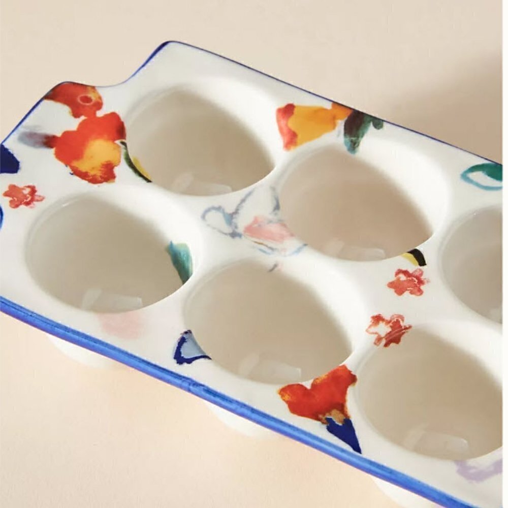 NWT Anthropologie Luna Breakfast Bakeware Egg Crate